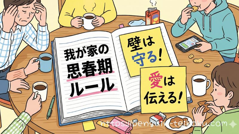 我が家の思春期ルールと方針のイメージイラスト